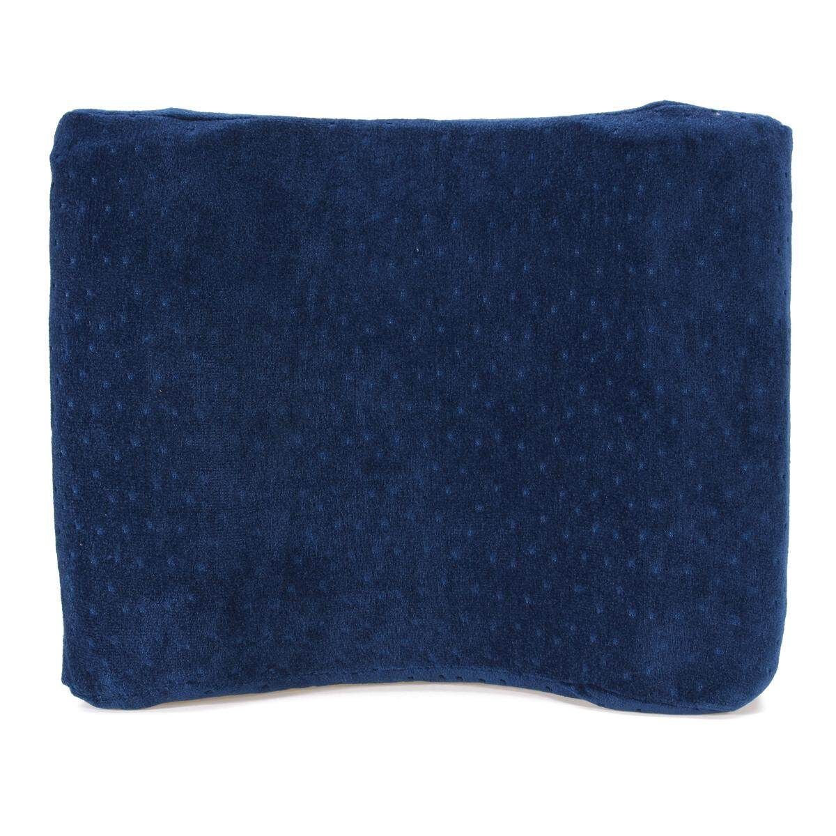 Memory Foam Leg Pillow Cushion Hips Knee Pain Relief W/ Washable Cover Navy Blue