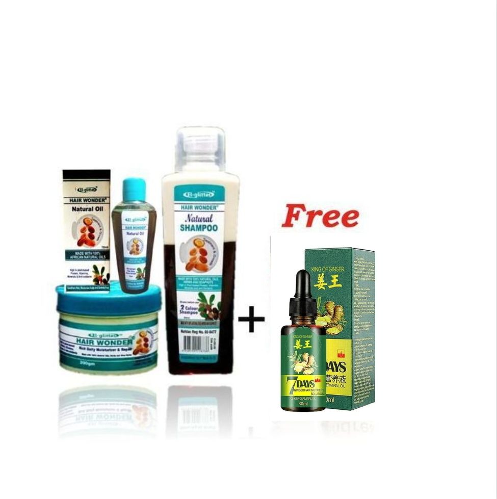 Hair Wonder Full Kit + Free 7 Days Ginger Hair Growth Oil