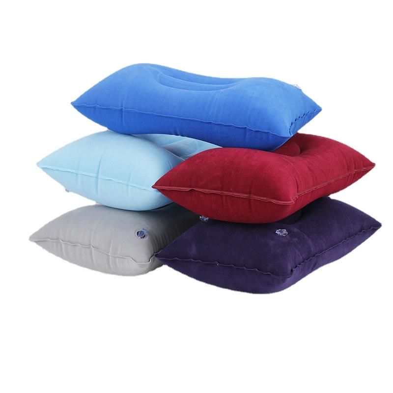 Portable Ultralight Camping Sleep Cushion Inflatable PVC Nylon Air Pillows  Travel Hiking Beach Car Plane Head Rest Camp Gears