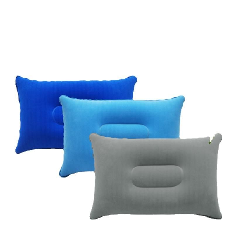 Portable Ultralight Camping Sleep Cushion Inflatable PVC Nylon Air Pillows  Travel Hiking Beach Car Plane Head Rest Camp Gears