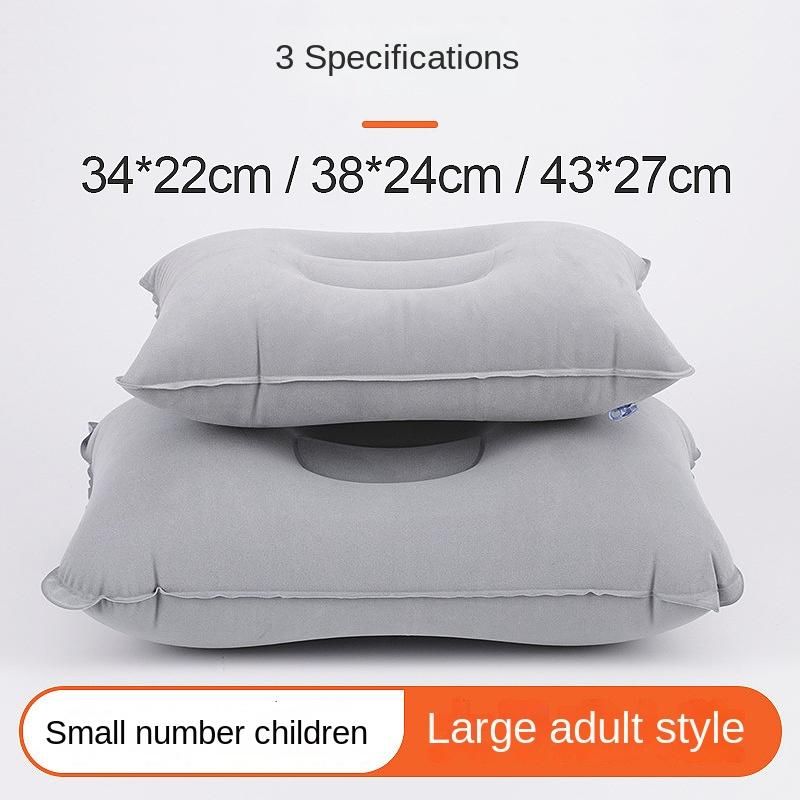 Portable Ultralight Camping Sleep Cushion Inflatable PVC Nylon Air Pillows  Travel Hiking Beach Car Plane Head Rest Camp Gears