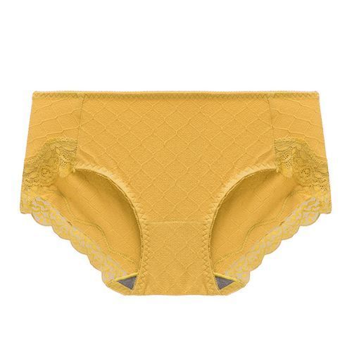 Women Sexy Lace Soft Breathable Stretchy Cotton Underwear Briefs-Ginger