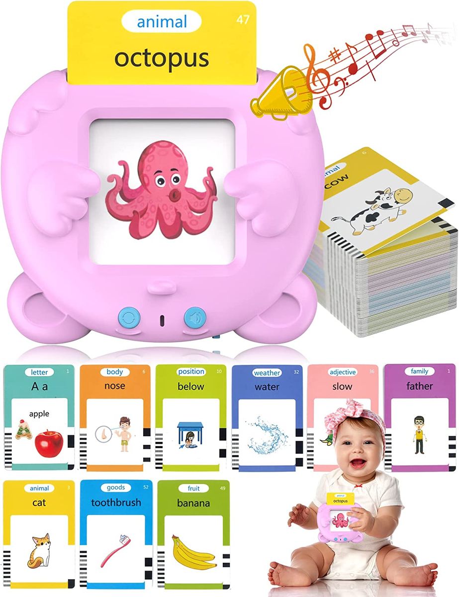 Kids Early Learning Vocab Talking Flash Cards - Rechargeable