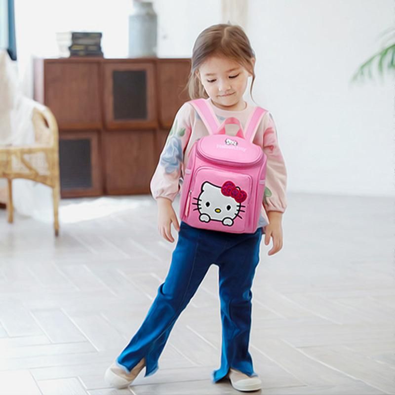 3-6 Years Children Girls Kindergarten Backpack Cartoon Kitty School Bag
