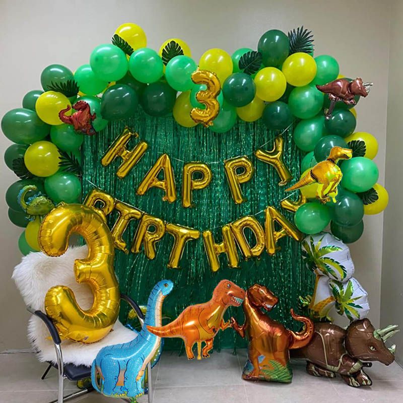 97pcs Dinosaur Birthday Party Decoration Balloons