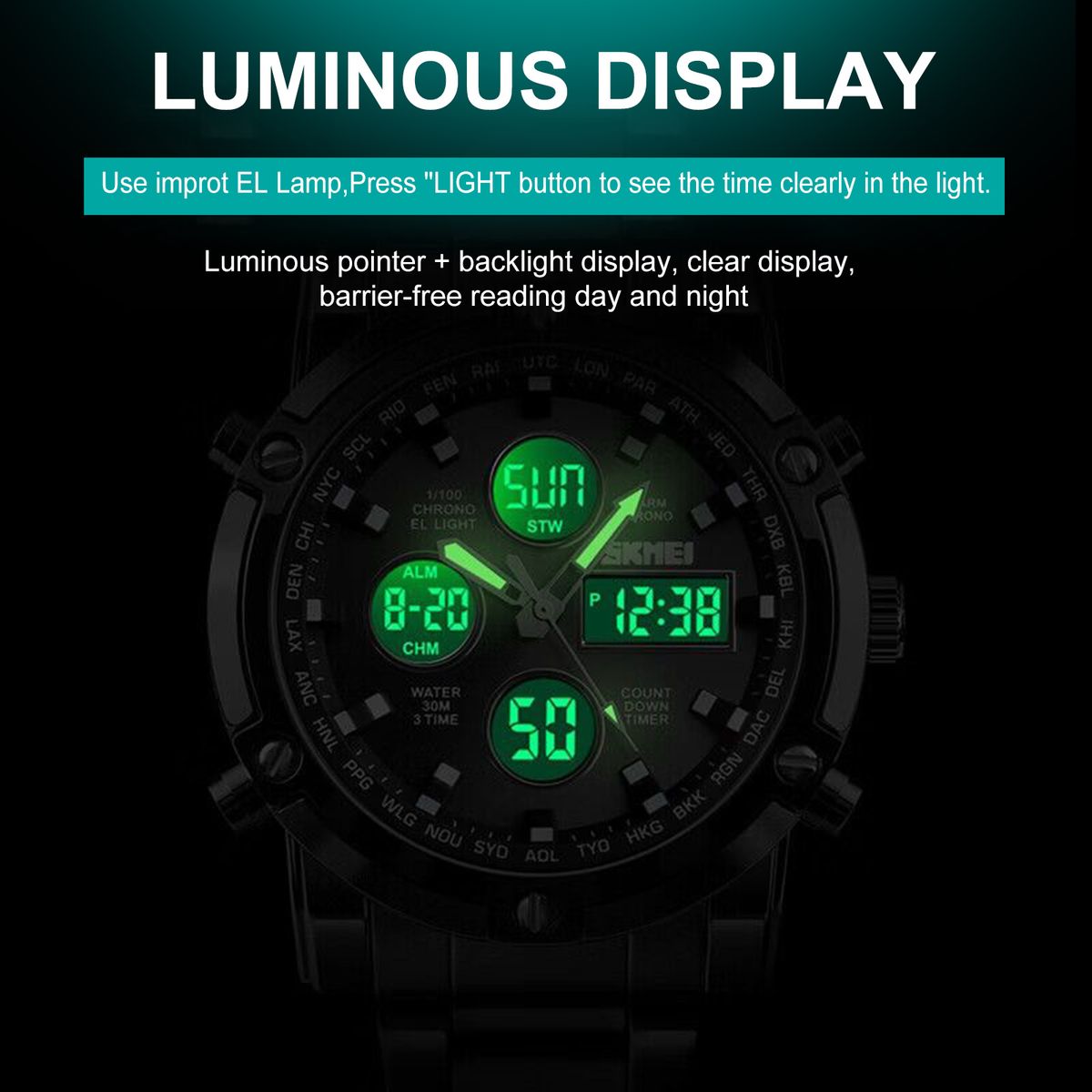 1389 Quartz Man Watch Fashion Watch Luminous Multi-functional Three Time