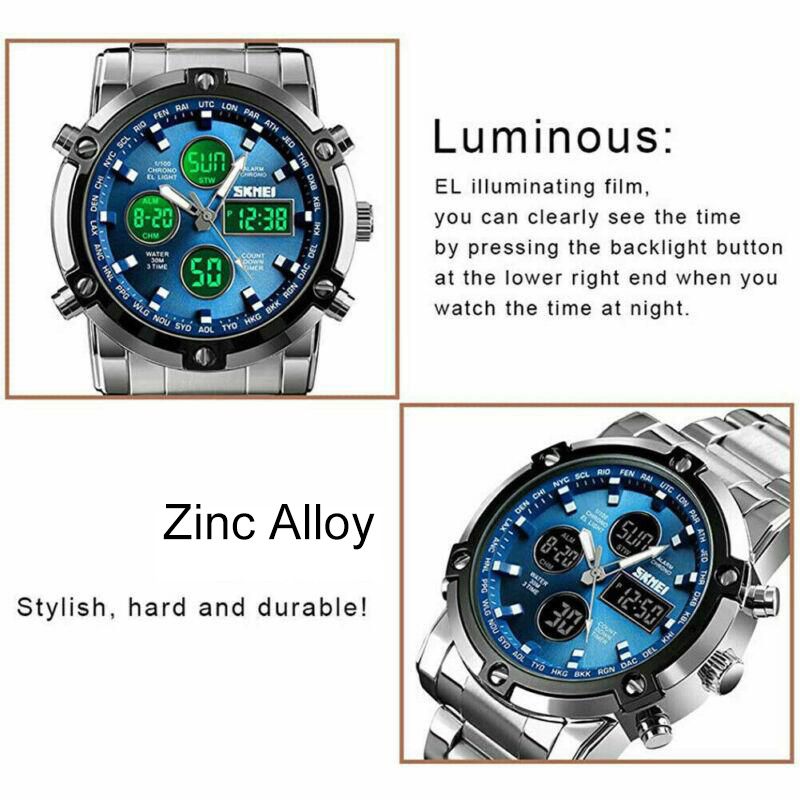 1389 Quartz Man Watch Fashion Watch Luminous Multi-functional Three Time