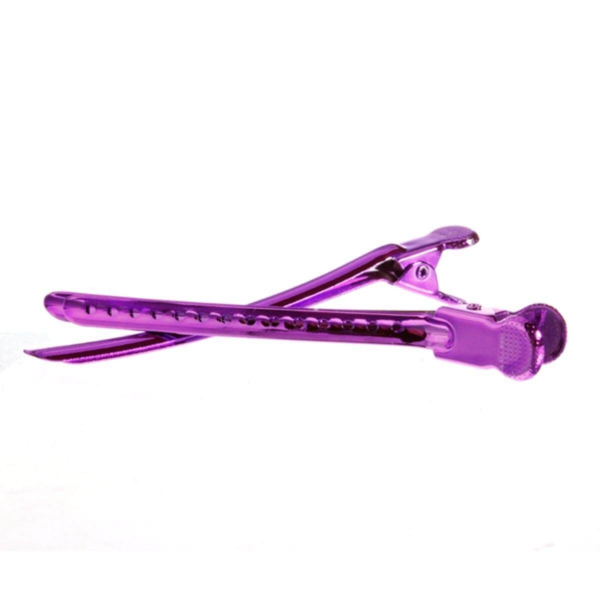 24pcs Pro Salon Barber Hairdressing Metal Sectioning Duck Hair Clips Grip Clamp