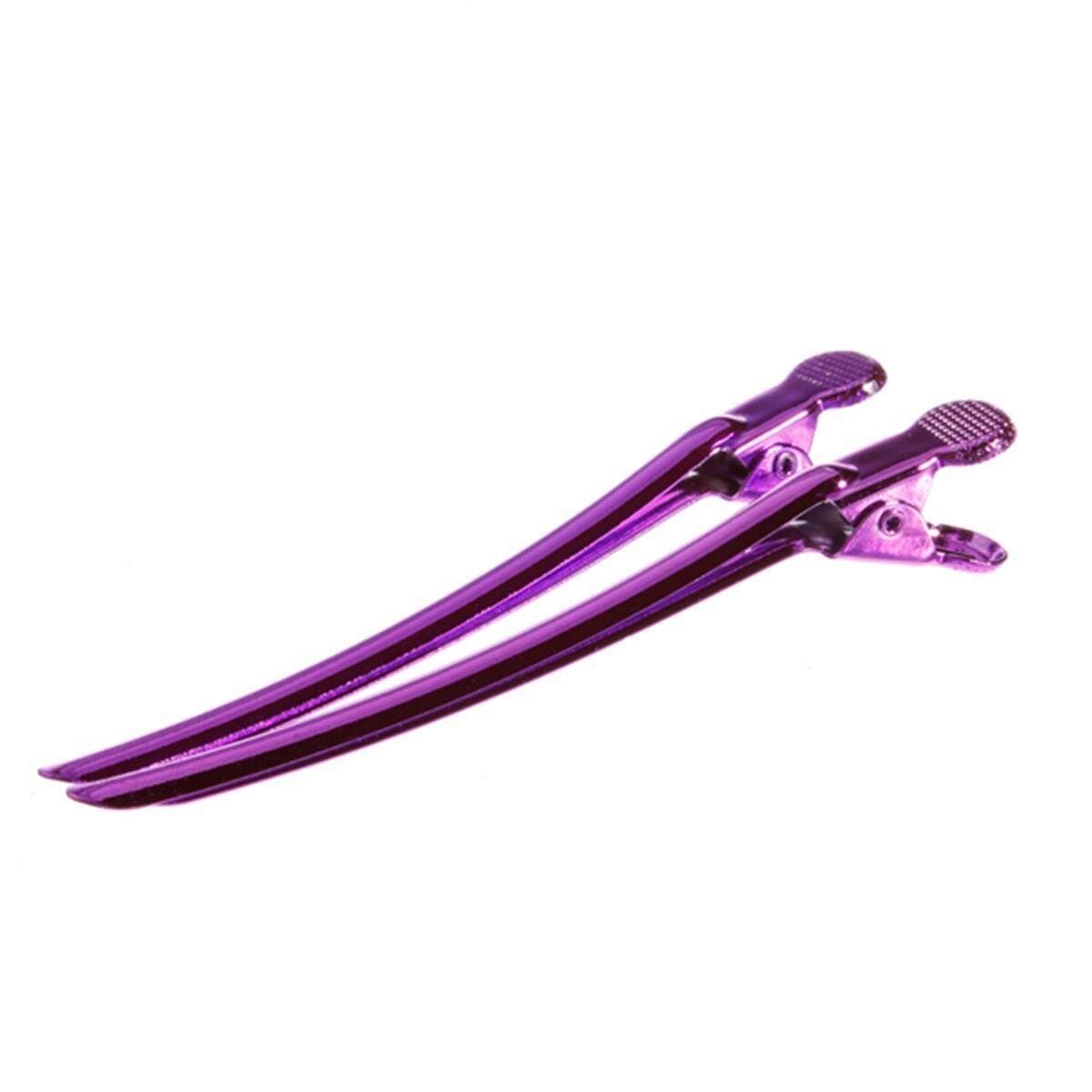 24pcs Pro Salon Barber Hairdressing Metal Sectioning Duck Hair Clips Grip Clamp