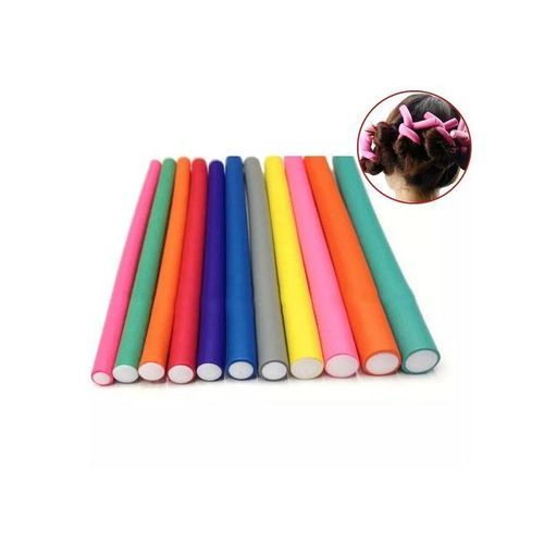 10 Bendable Hair Curlers/ Rollers Multicoloured