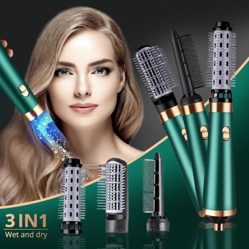 3In1 Ionic Hair Dryer Brush Comb Hair Curler Straightener Curling Straight Styling Hair Dryer