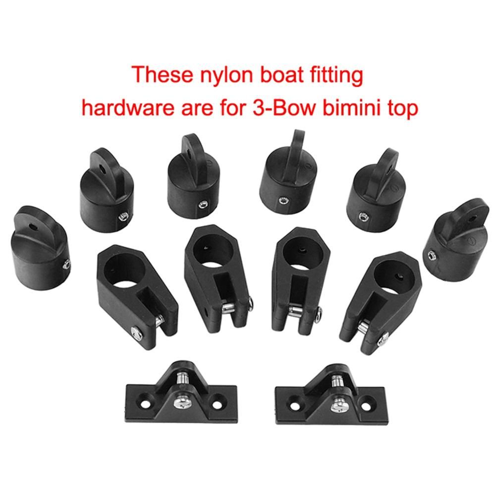 12PCS Boat Nylon Hardware Set Black Fits Yacht Accessories-f