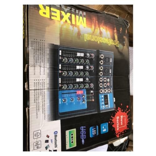 4 Channels Digital Mic Line Audio Mixing Console Mixer With Bluetooth And USB