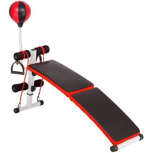 Adjustable Exercise Sit Up Bench With Speed Ball & Pull Ropes