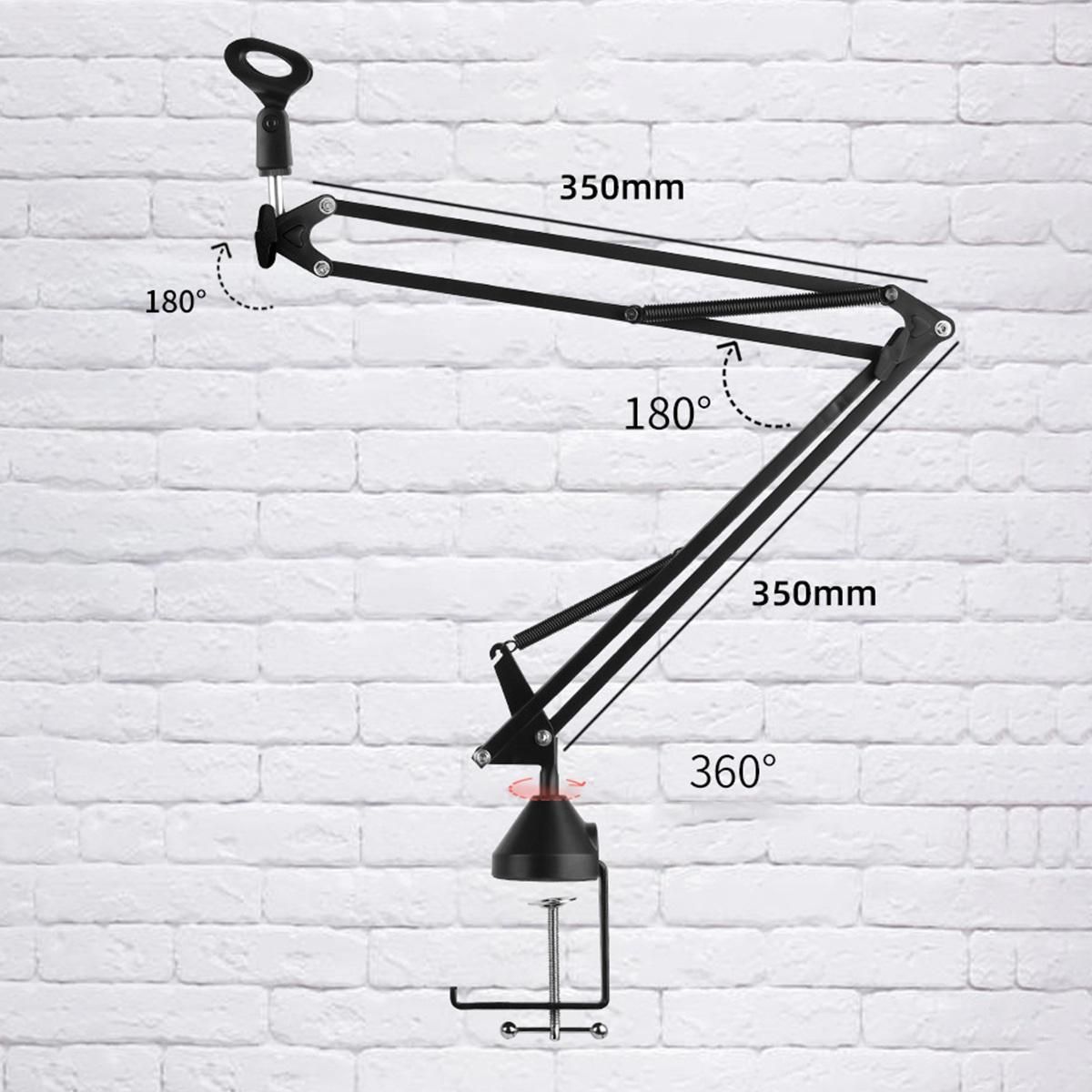 Heavy Duty Microphone Adjustable Suspension Boom Arm Stand Microphone Holder for Voice Recording Style A