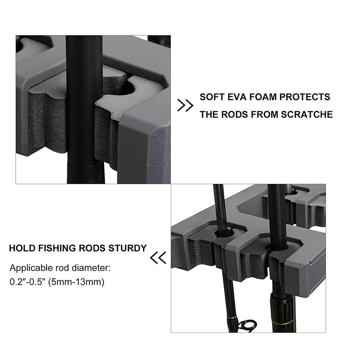 Fishing WV4 Fishing Rod Holders Vertical Wall Rod Rack