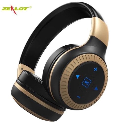 Hifi Stereo Bluetooth Headset With Super Bass - Gold