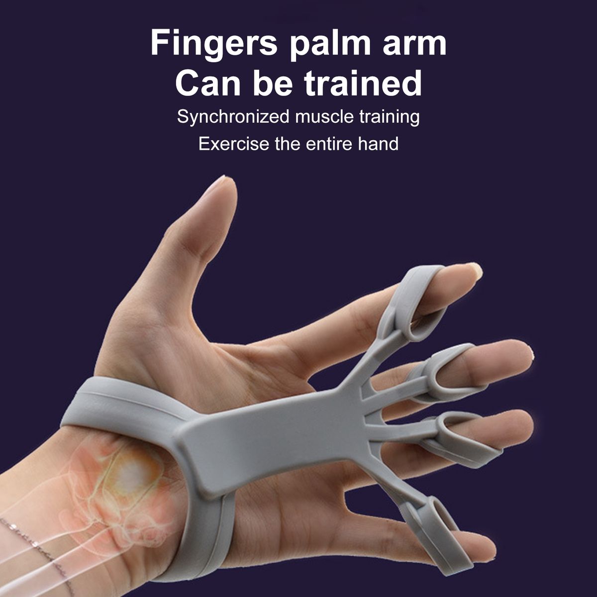 Finger Stretcher   Wear Resistant Finger Exerciser Grey