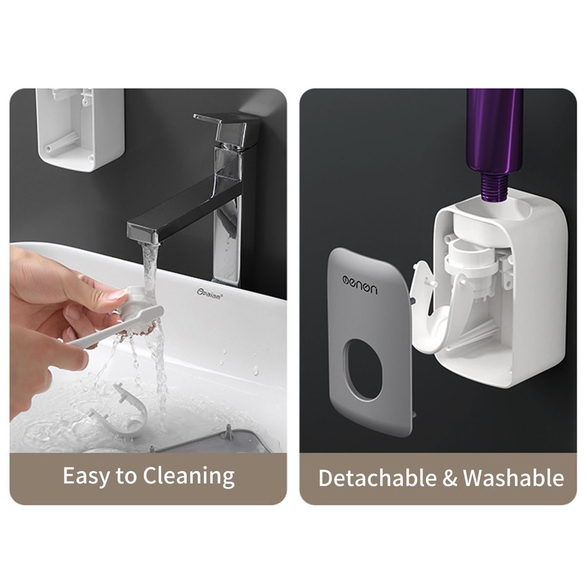 Automatic Toothpaste Dispenser Kids Hands Free Wall Mounted
