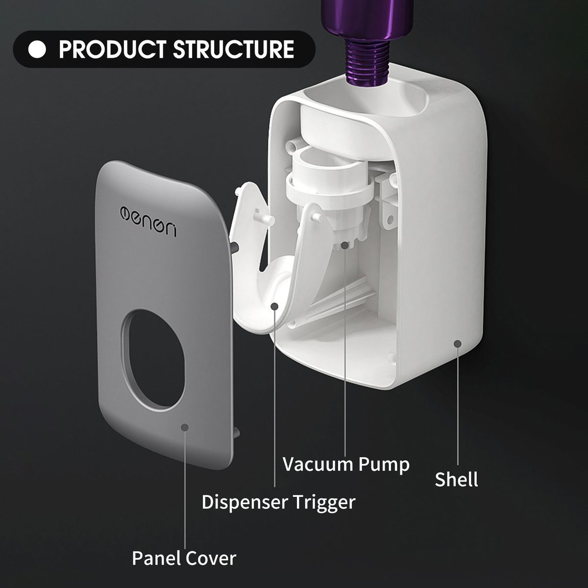 Automatic Toothpaste Dispenser Kids Hands Free Wall Mounted