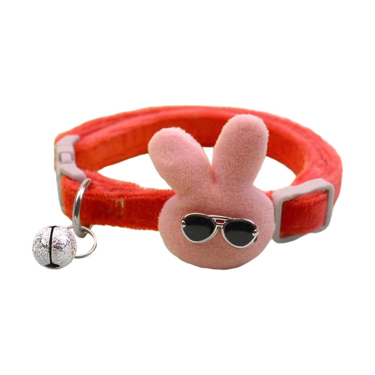 Pet Necklace Cartoon Rabbit Pet Cat Dog Collar Ornament Red