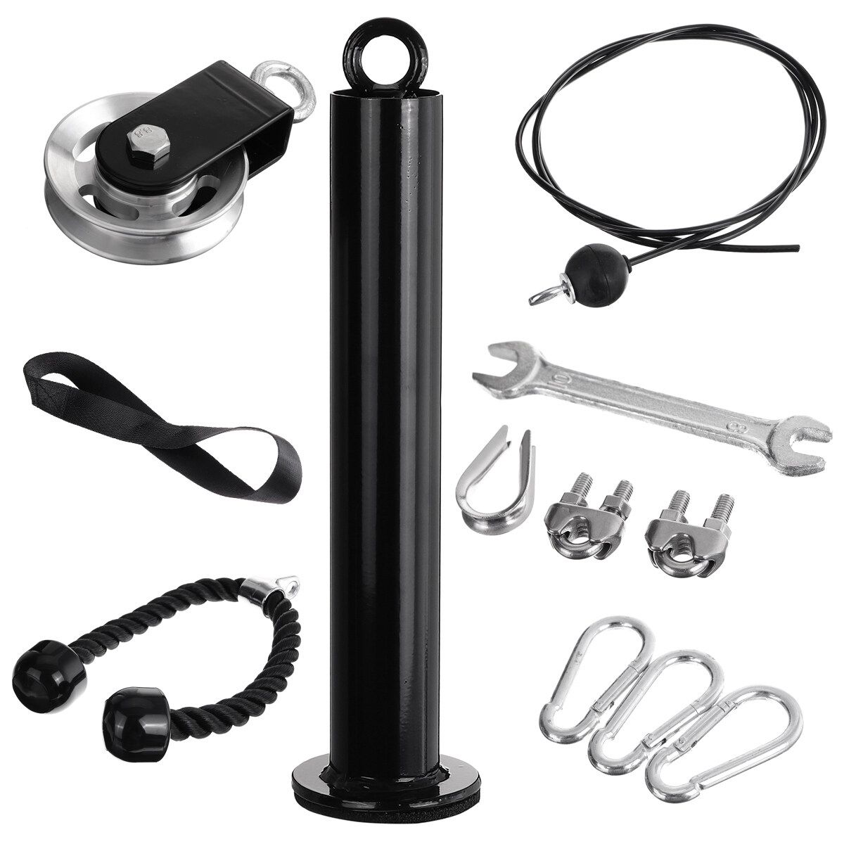 DIY Fitness Pulley Cable System Kit Loading Pin Lifting Arm Biceps Triceps Hand Strength Training Workout Core Exercise