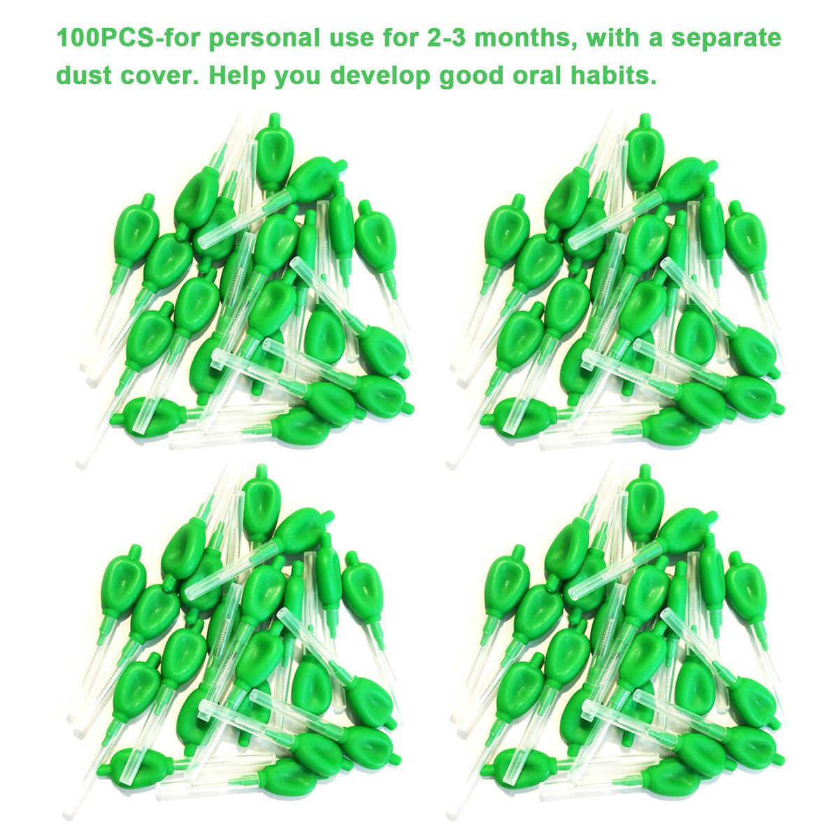 100PCS Slim Brush Tooth Interdental Cleaners Brush