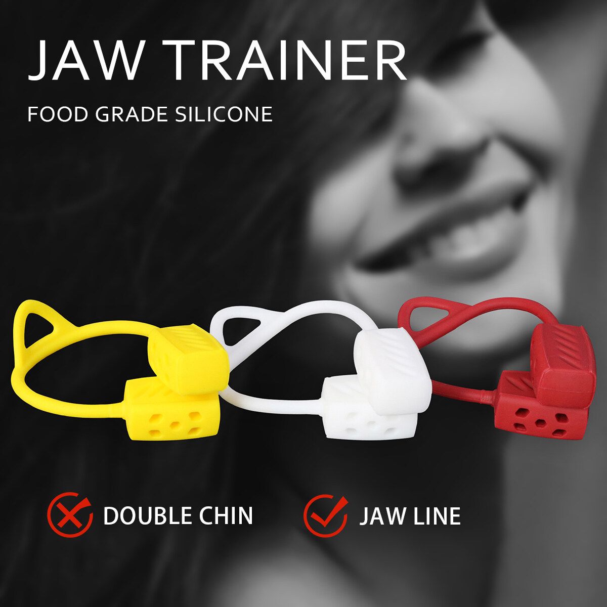 3 Intensity Face Exerciser Exercise Fitness Ball Neck Jawzrsize Jaw Silica White