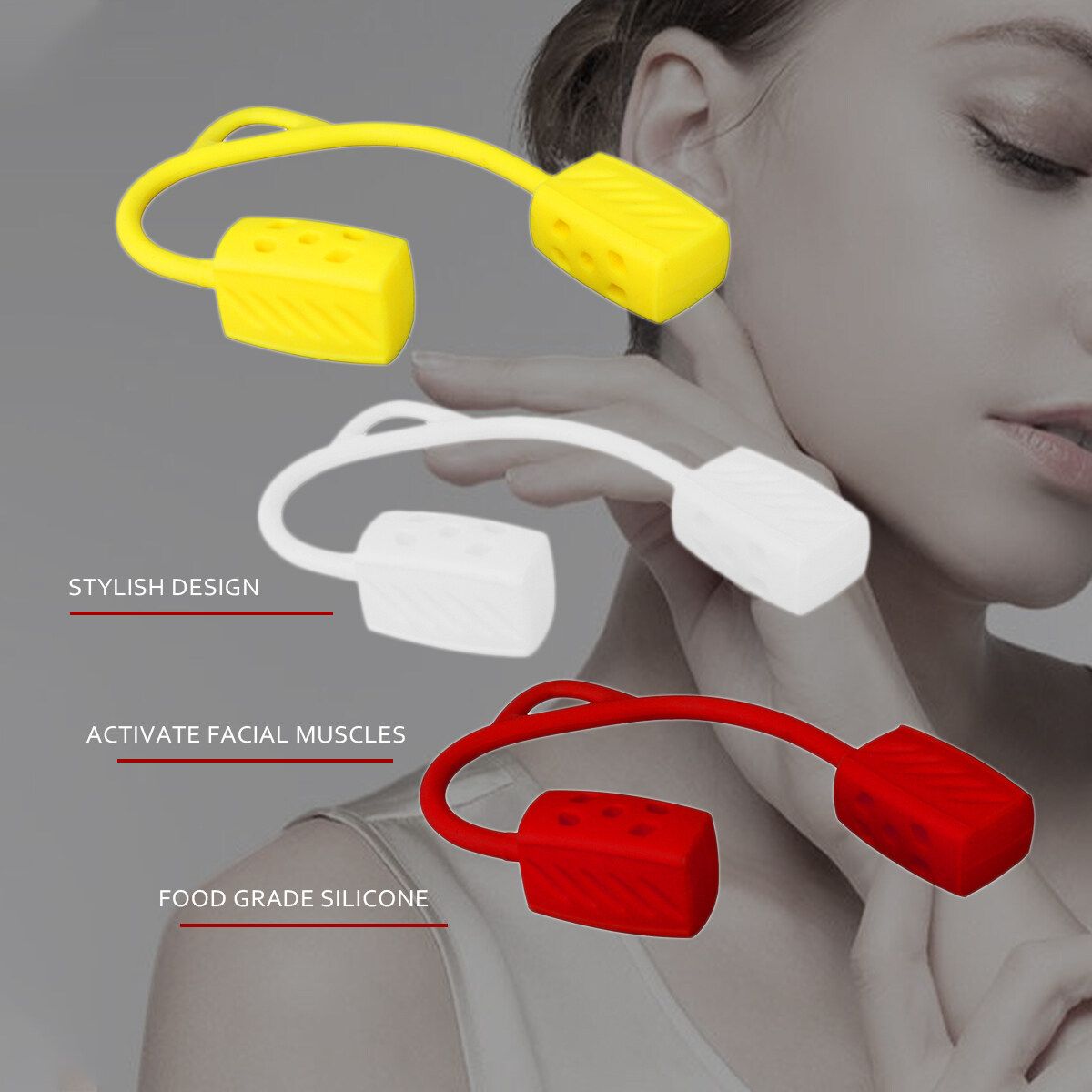 3 Intensity Face Exerciser Exercise Fitness Ball Neck Jawzrsize Jaw Silica White