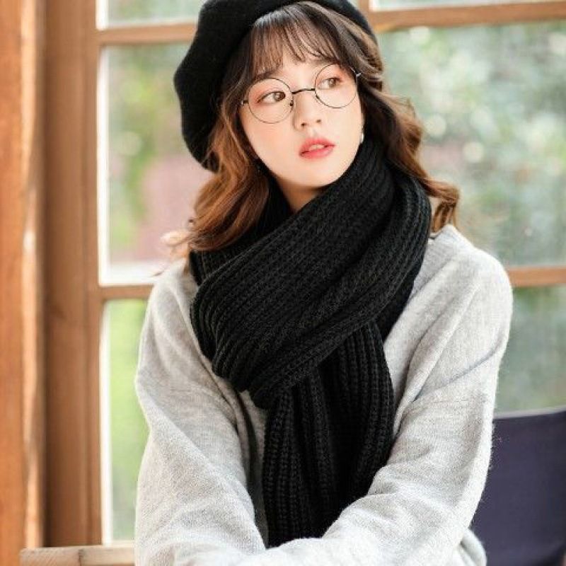 Thick Knitted Scarf Women #39;s Autumn And Winter Korean
