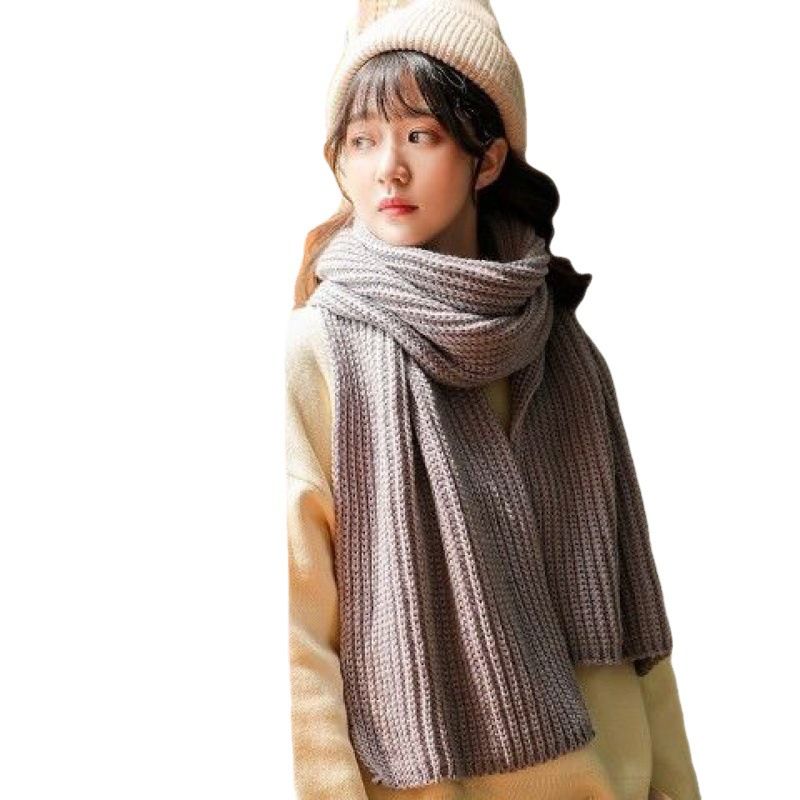 Thick Knitted Scarf Women #39;s Autumn And Winter Korean