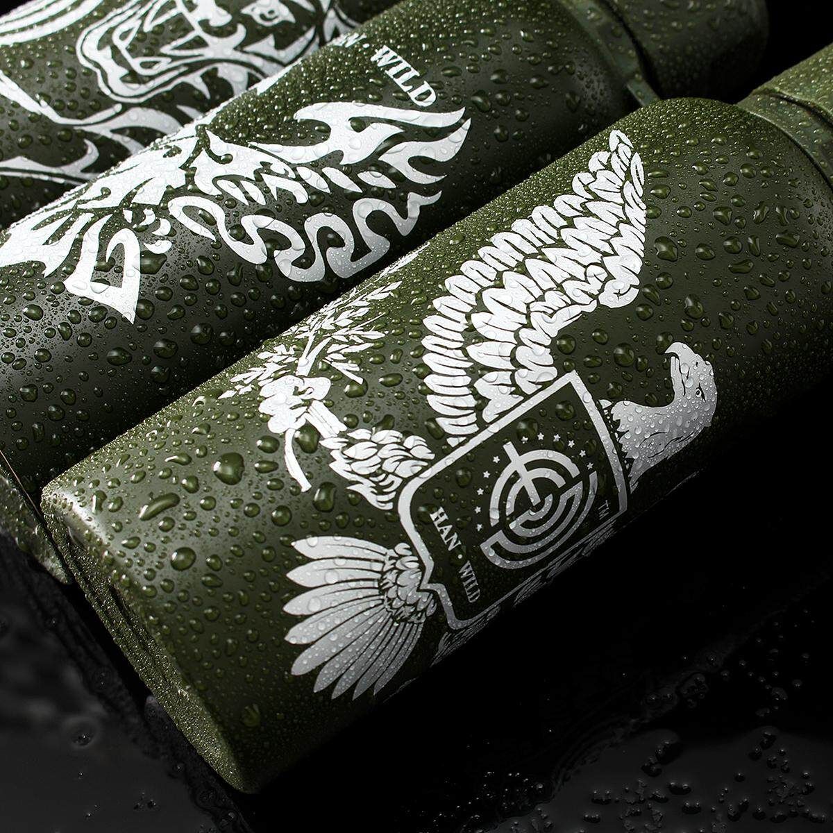 Stainless Steel Vacuum Flask 550ml Green Shield Eagle