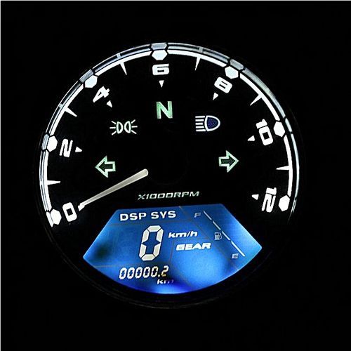 Motorcycle 12K RPM LCD Digital Odometer Odometer Speedometer MotorBike F2,4 Cylinders 12000RPM