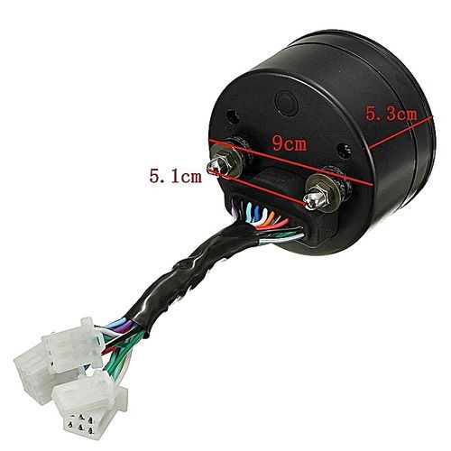 Motorcycle 12K RPM LCD Digital Odometer Odometer Speedometer MotorBike F2,4 Cylinders 12000RPM