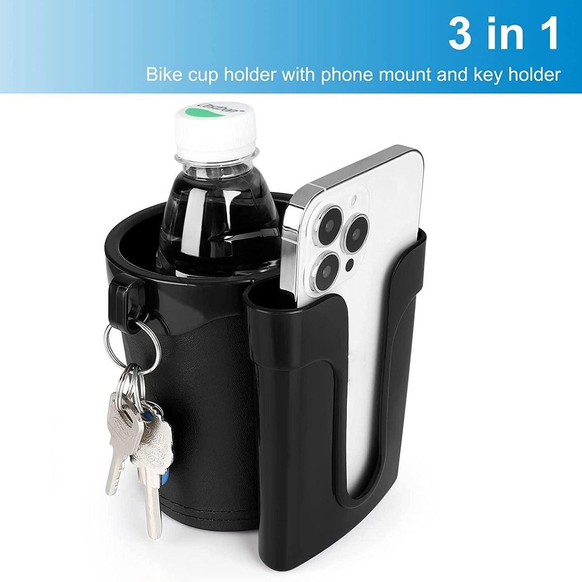 Bike Cup Holder with Cell Phone Keys Holder,Universal