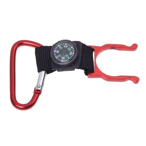 Red Carabiner Water Bottle Holder Camping Hiking With