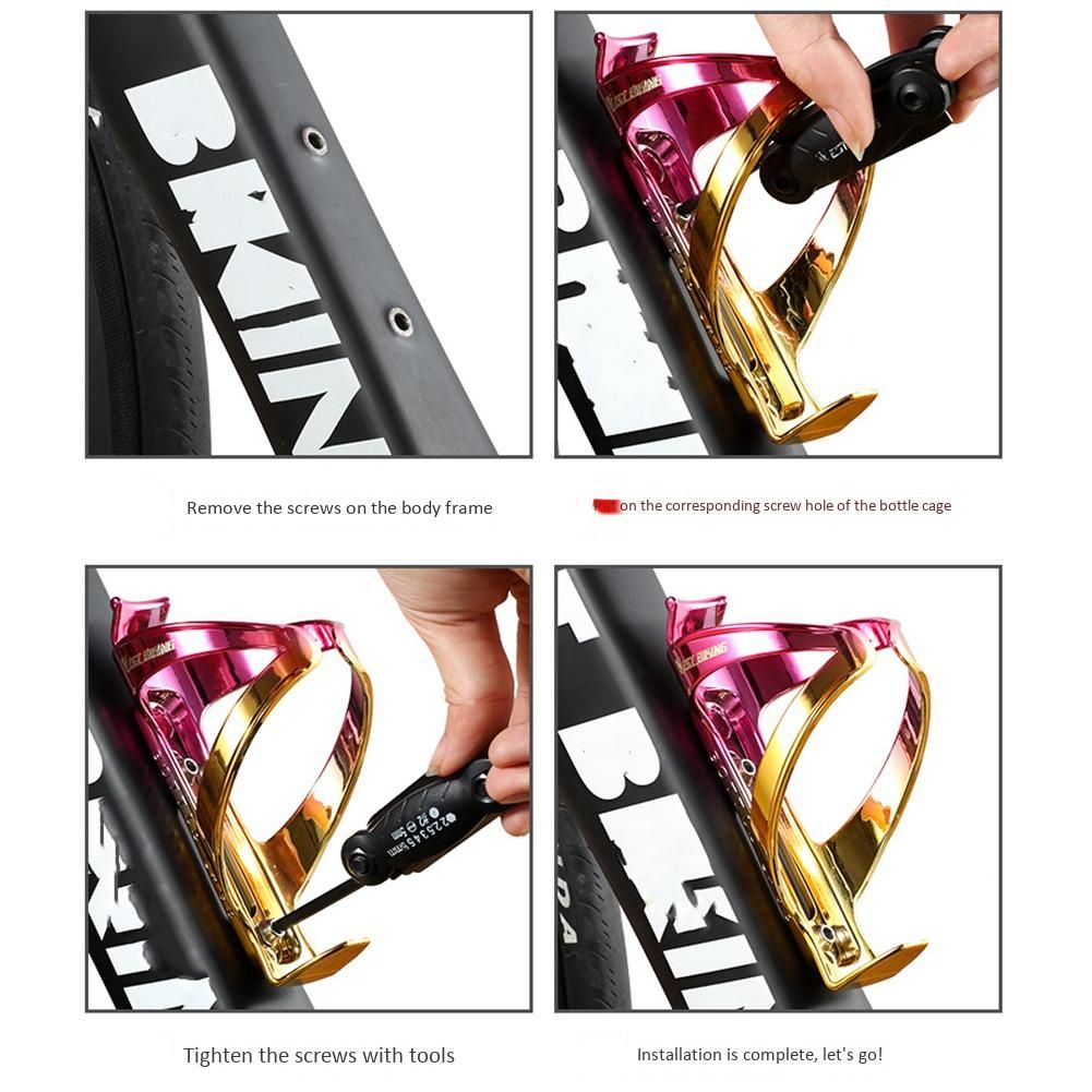 WEST BIKING Bicycle Bottle Cage Electroplating Rainbow MTB