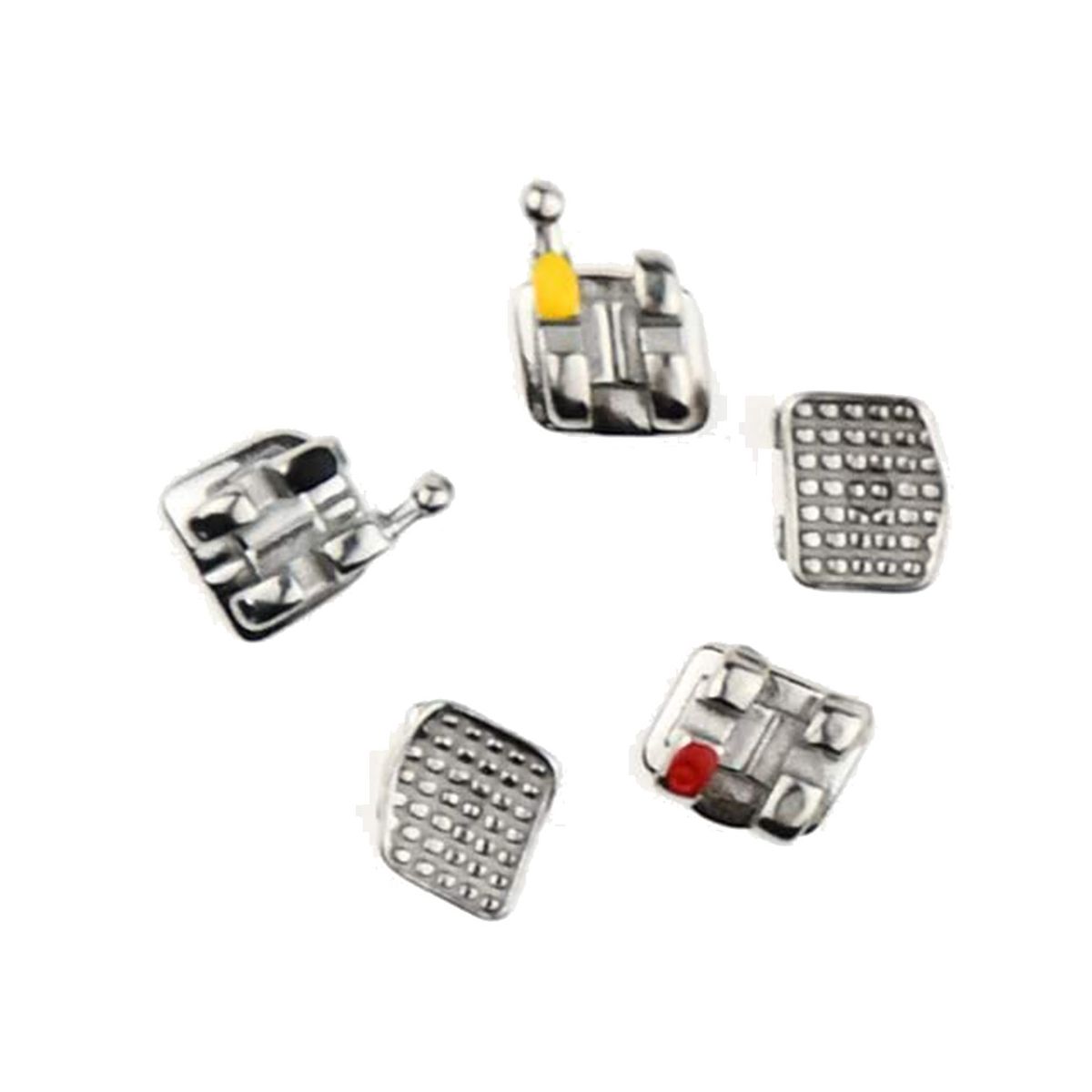 200Pcs Teeth Model Mini Brackets 022 Slot Bondable with Hook on 345