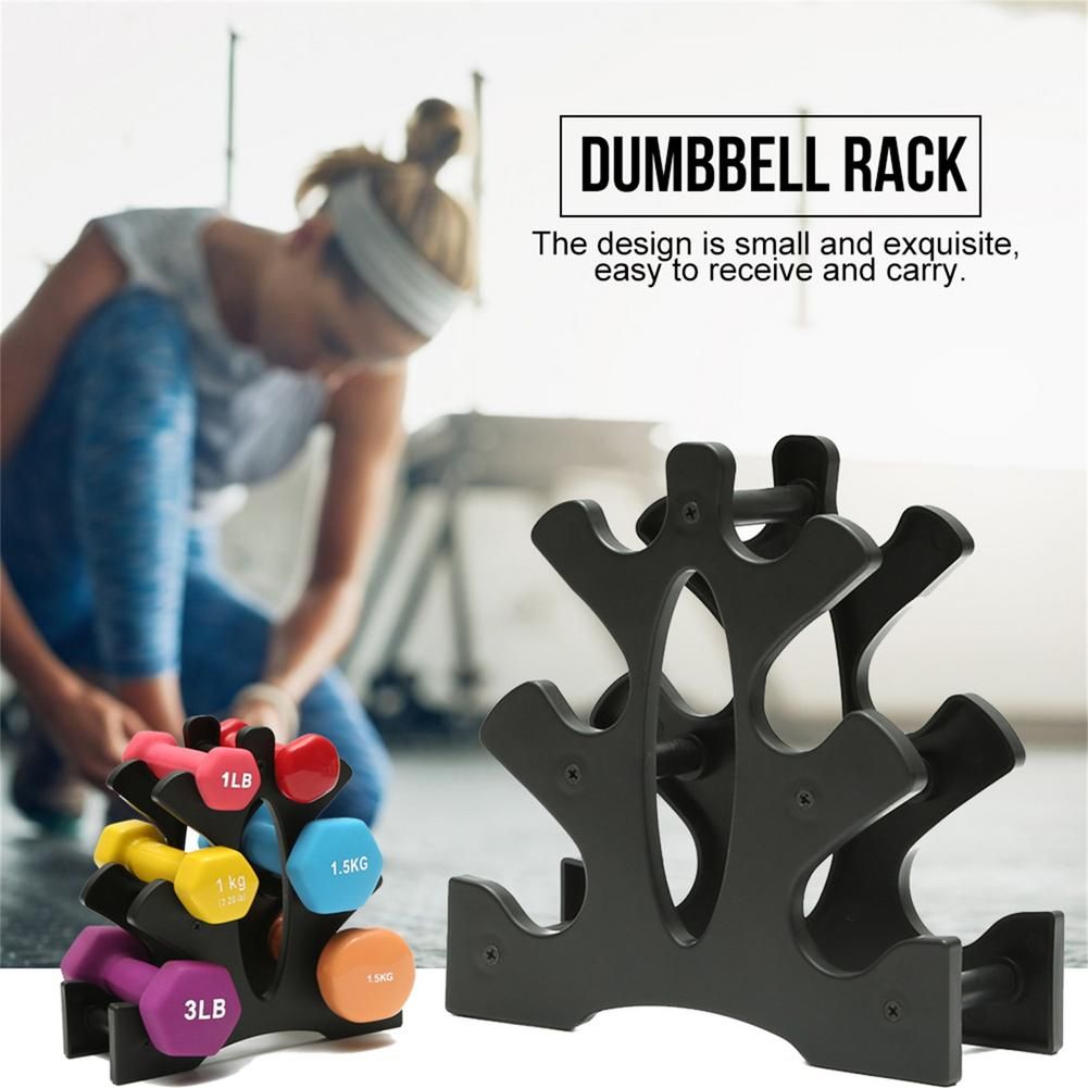 3-Tier Dumbbell Storage Rack Home WeightLifting Tower Stand Weight Lifting Dumbbell