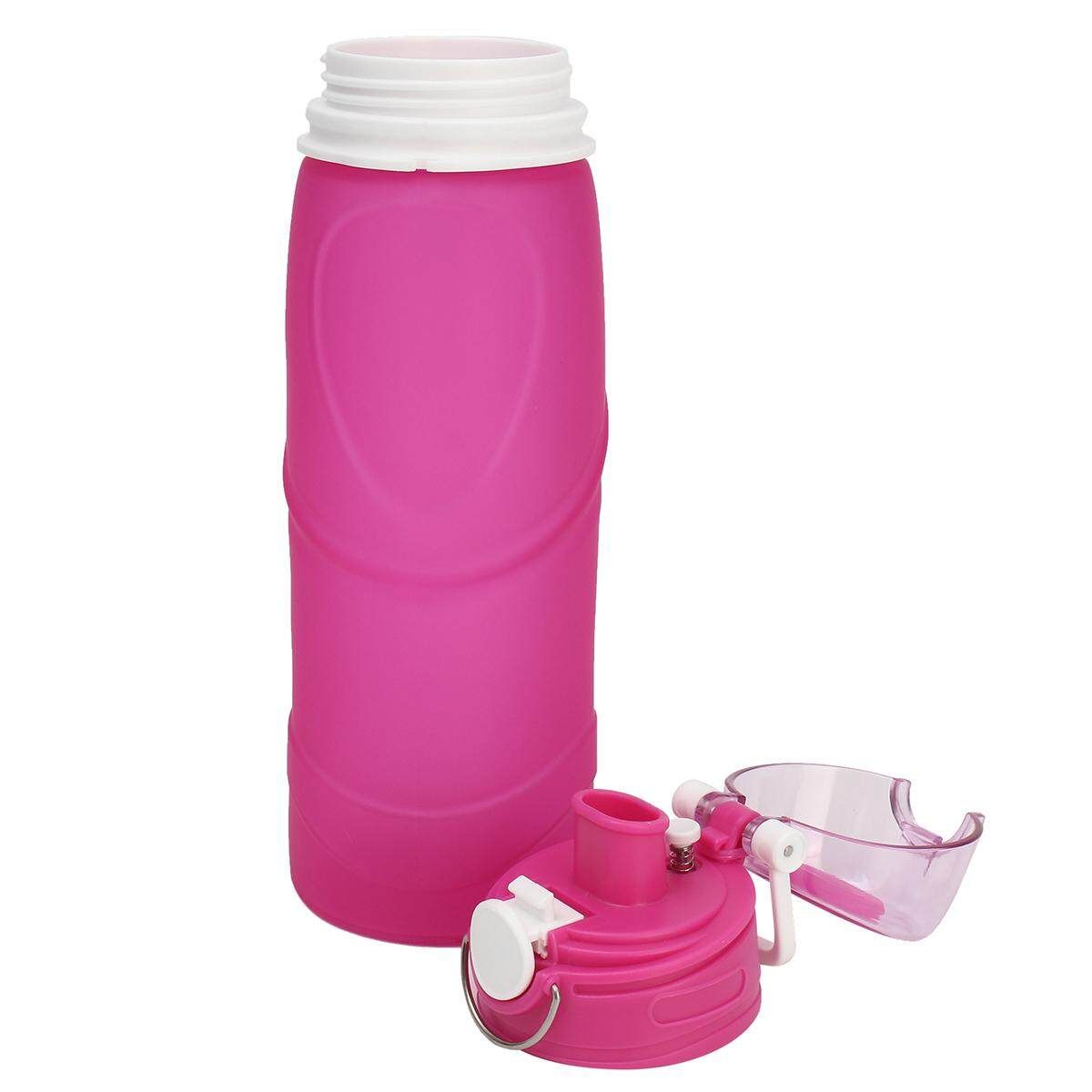 750ml Portable Collapsible Silicone Travel Foldable Water Bottle Handy Drink Cup Purple