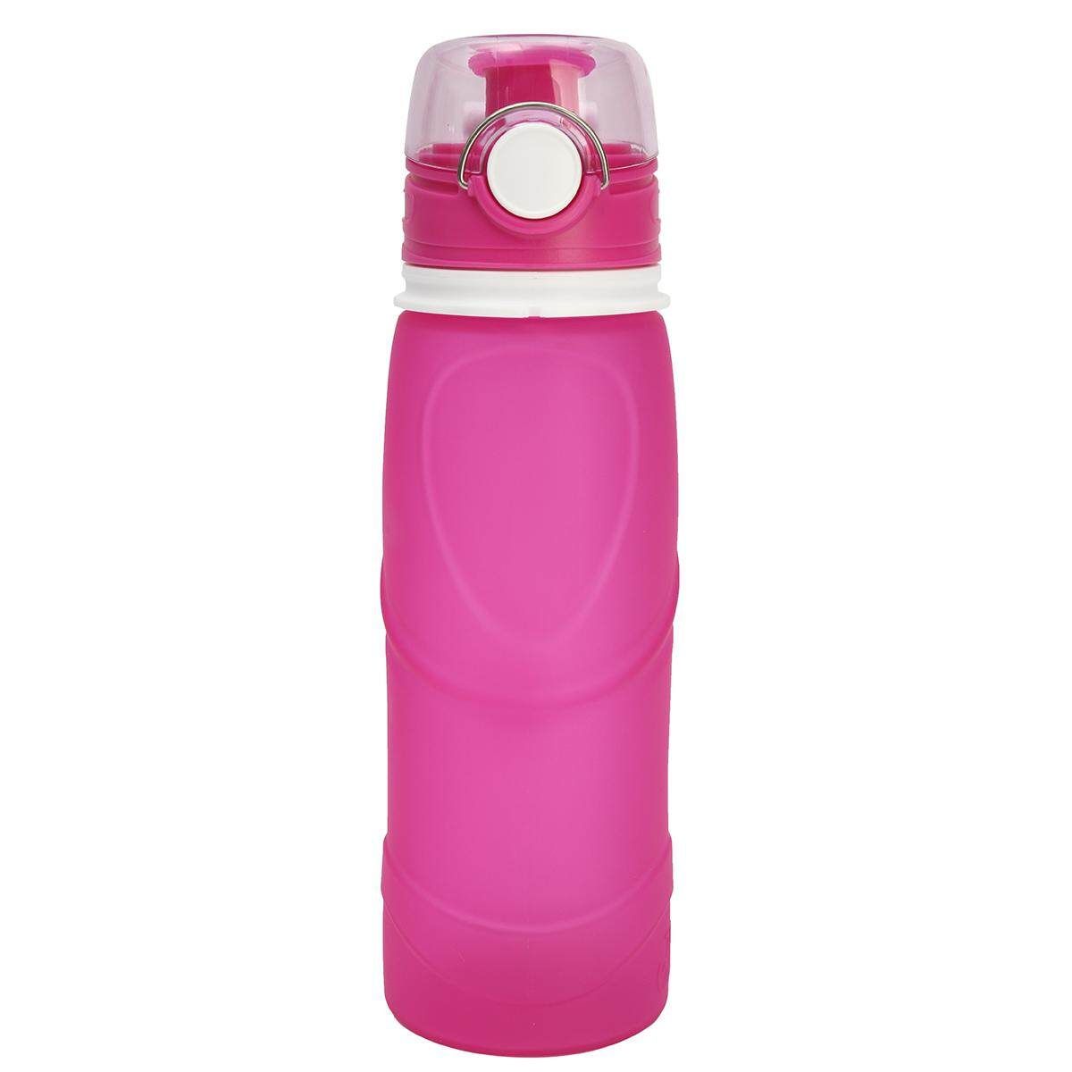 750ml Portable Collapsible Silicone Travel Foldable Water Bottle Handy Drink Cup Purple