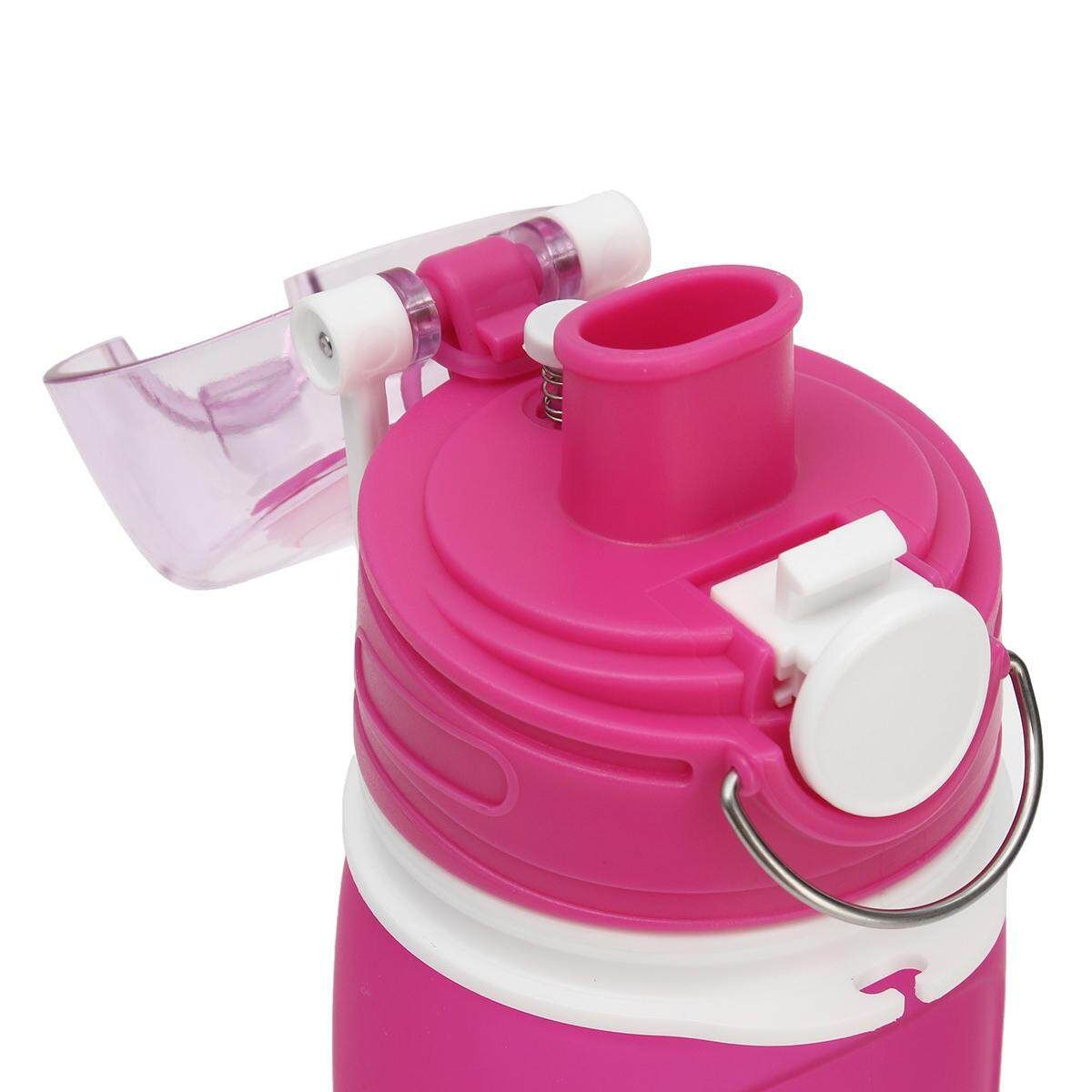 750ml Portable Collapsible Silicone Travel Foldable Water Bottle Handy Drink Cup Purple