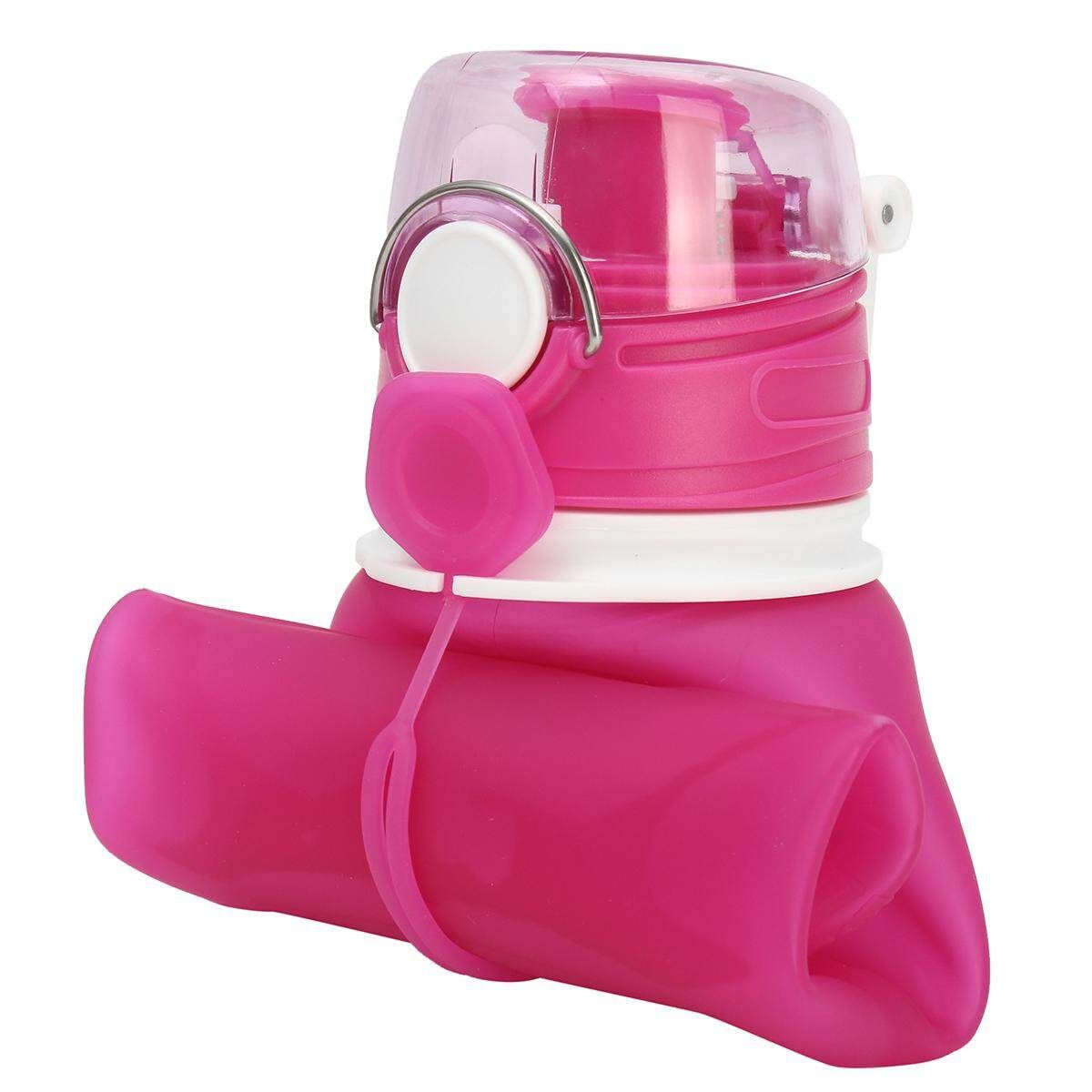 750ml Portable Collapsible Silicone Travel Foldable Water Bottle Handy Drink Cup Purple