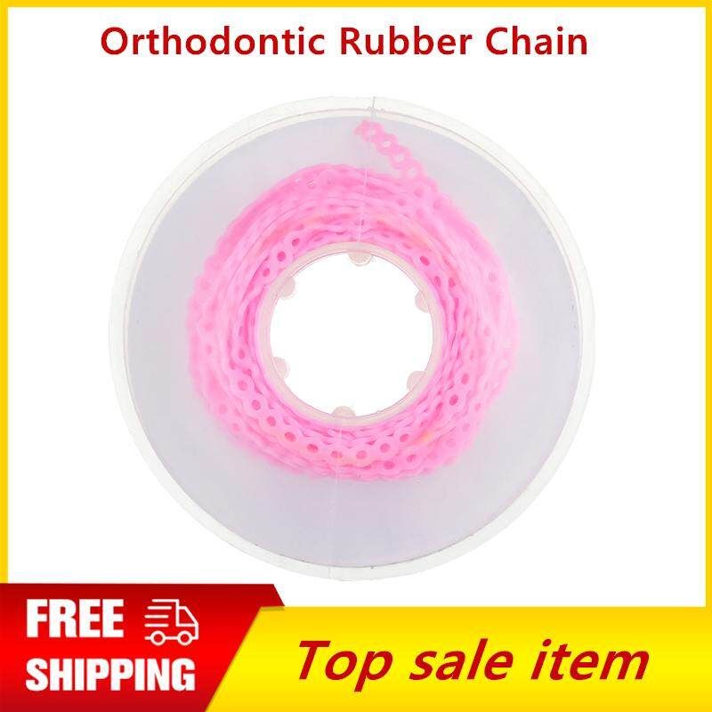 1pcs Dental Orthodontic Continuous Elastolink Elastic Hyperdynamic Chain Light Pink