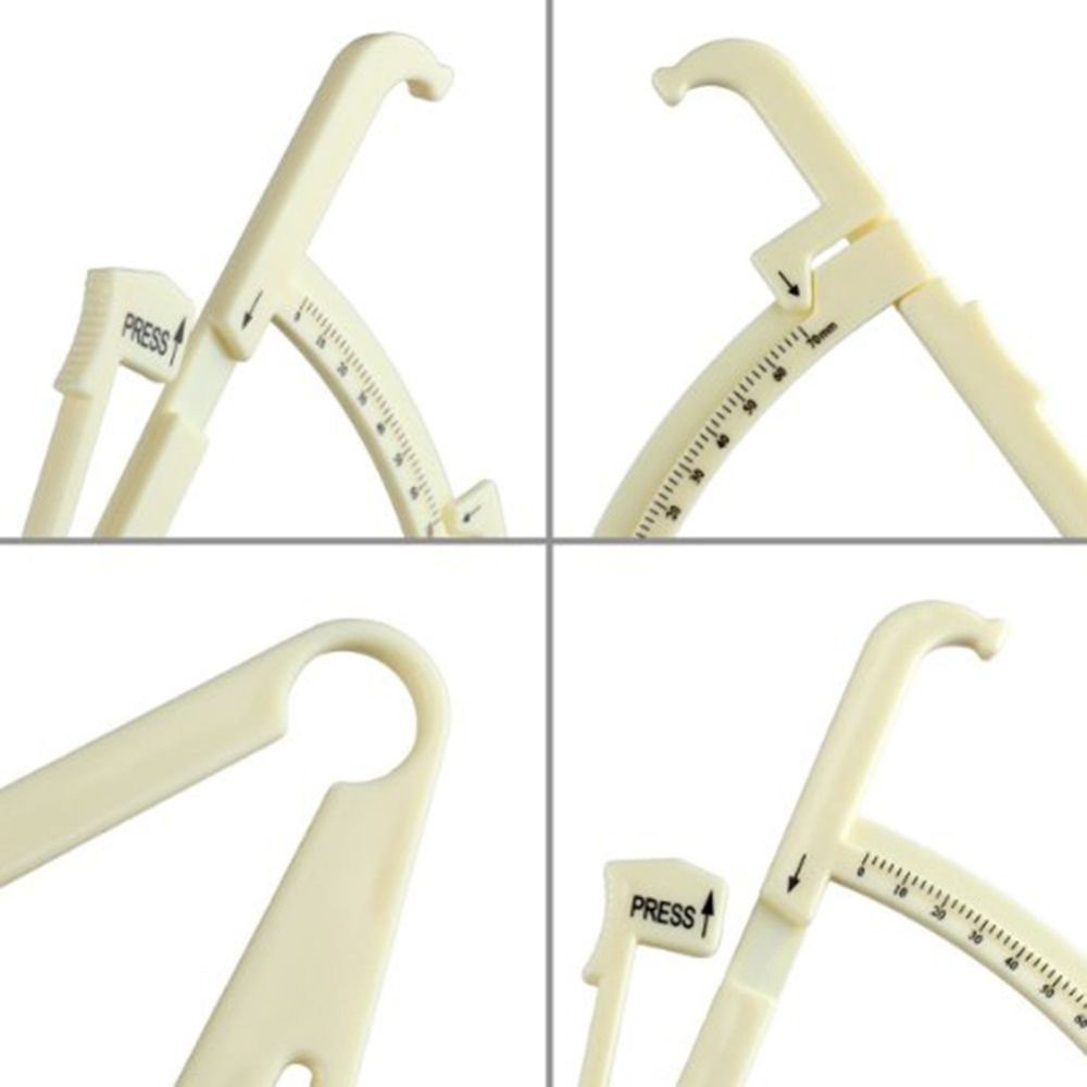 1PC Crossfit Body Loss Tester Calculator Fitness Caliper Clip Measurement Slim Skin-white