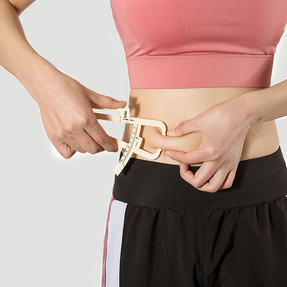 1PC Crossfit Body Loss Tester Calculator Fitness Caliper Clip Measurement Slim Skin-white
