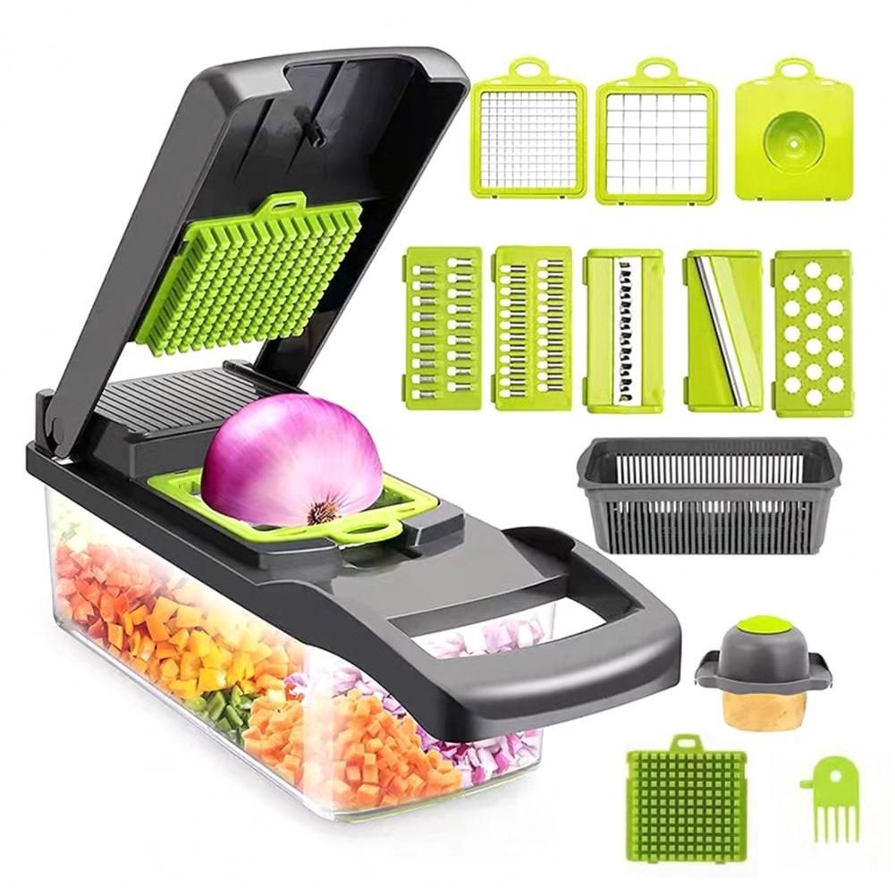 Vegetable  15in1 Evenly Cut with Storage Box Shredding Slicing Grating Dicing Multi-purpose Fruit  Kitchen Supplies
