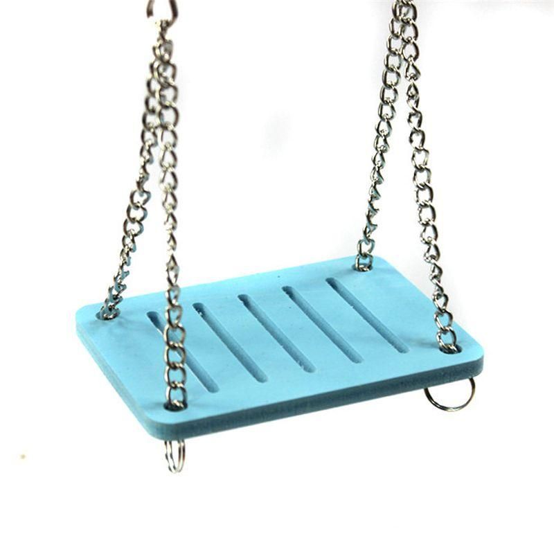Hamster Toys Swing Hanging Gadget Wooden Cage Accessories