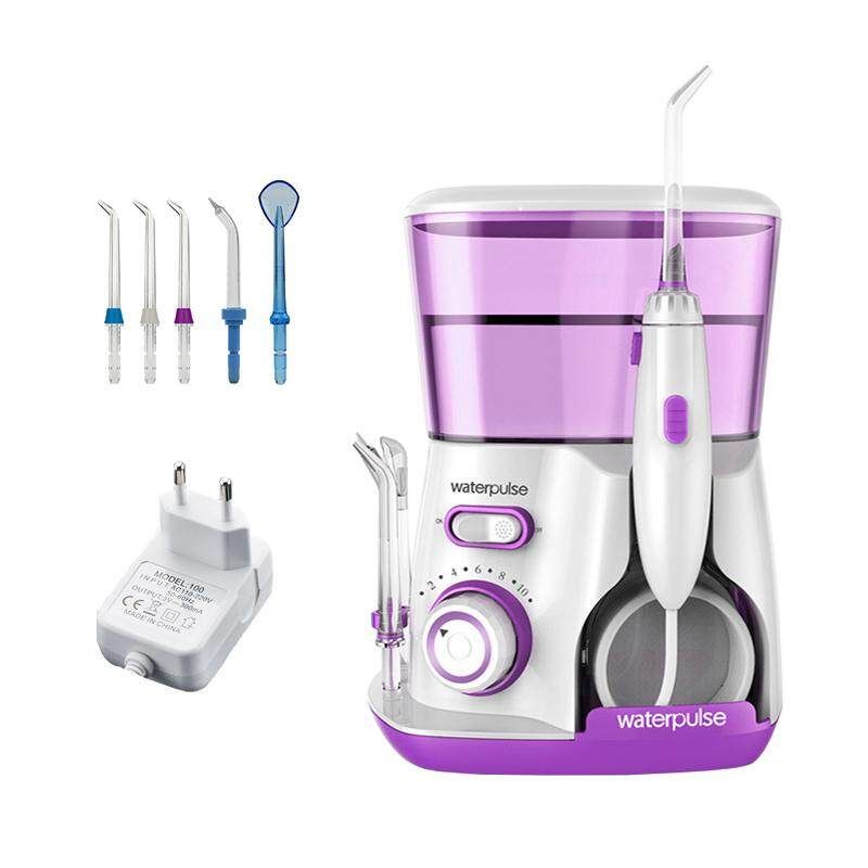 Waterpulse Electric Water Jet Pick Flosser Oral Irrigator Dental Teeth Clean Purple EU Plug