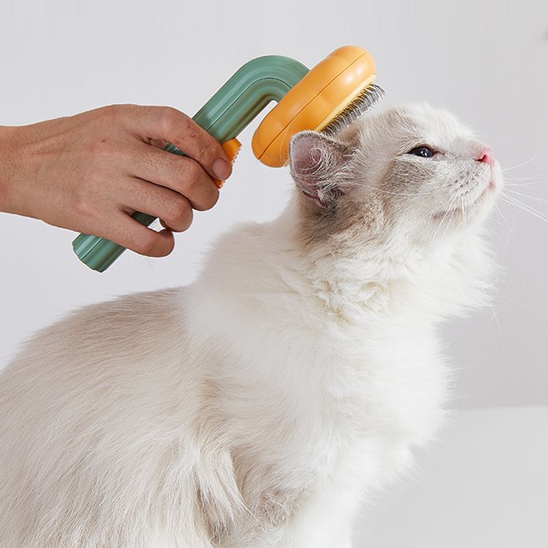 Pet Cat Brush Dog Comb For Cats Dogs Hair Removes Self Cleaning Slicker Brush Removes Loose Underlayers Grooming Comb-
